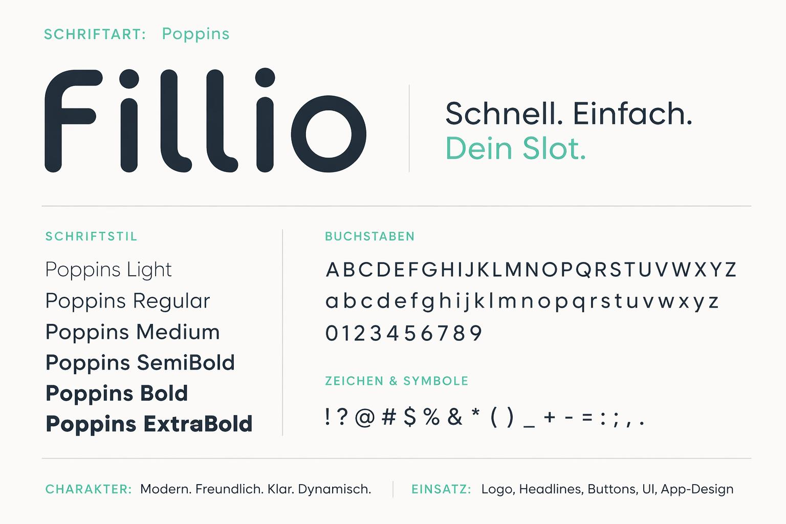 Fillio typography