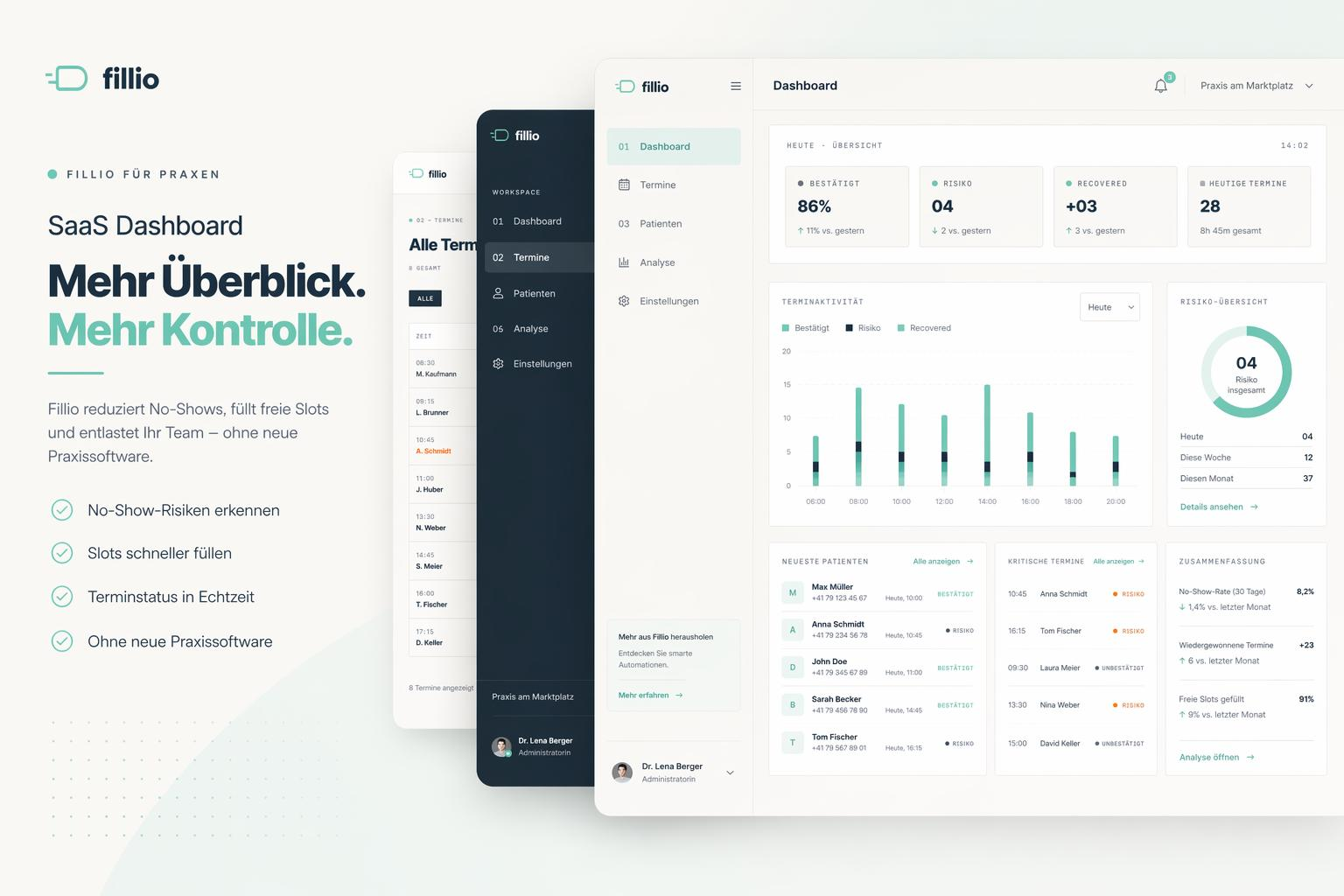 Fillio SaaS dashboard